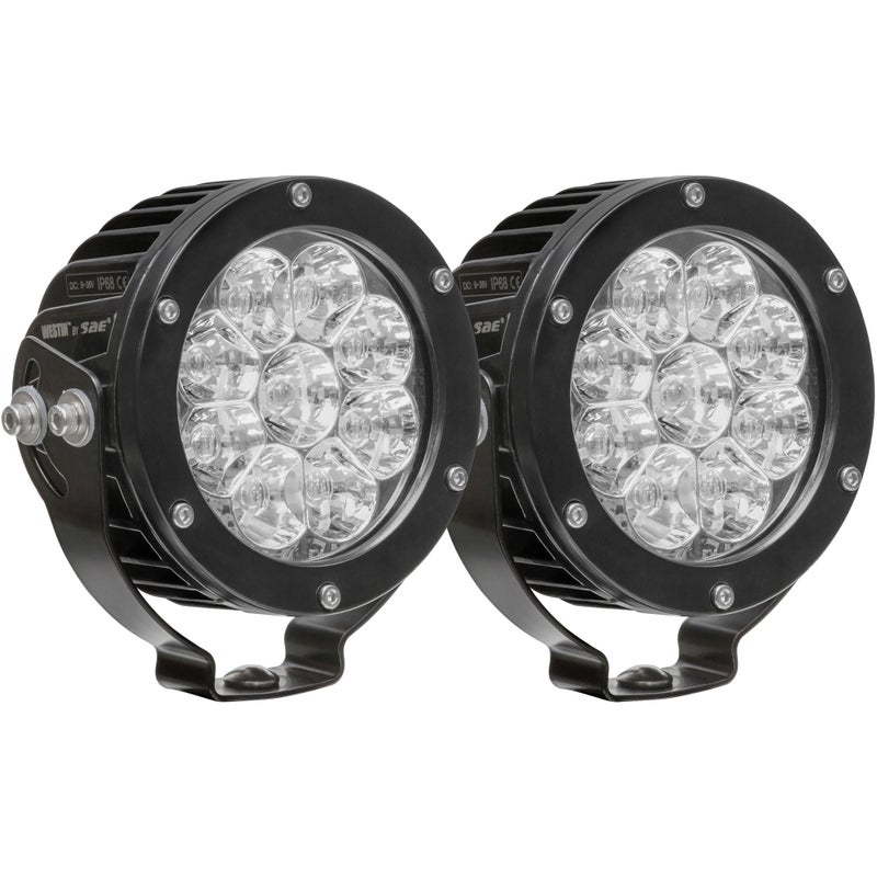 Westin 09-12007A-PR Axis LED Auxiliary Light 4.75 inch Round Spot w/3W Osram (Set of 2) - Image 2